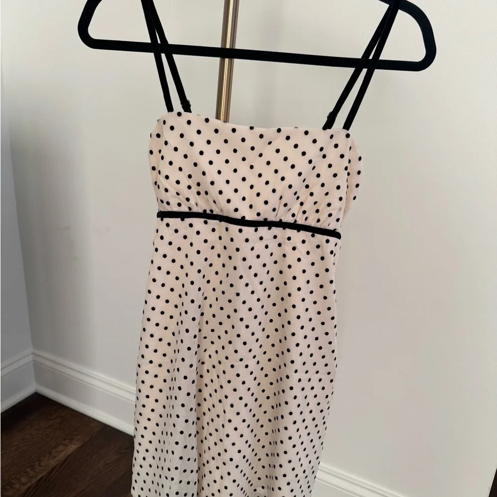 Hollister Black and White Polka Dot Mini Dress - Picture 2 of 4